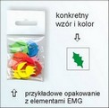 Elementy z mikrogumy - 12 szt., ca. 3 cm. Wzór : Liść ostrokrzewu Kolor : zielony Kod: EMG-LF09 - 54 Elementy z mikrogumy - 12 szt., ca. 3 cm. Wzór : Liść ostrokrzewu Kolor : zielony Kod: EMG-LF09 - 54